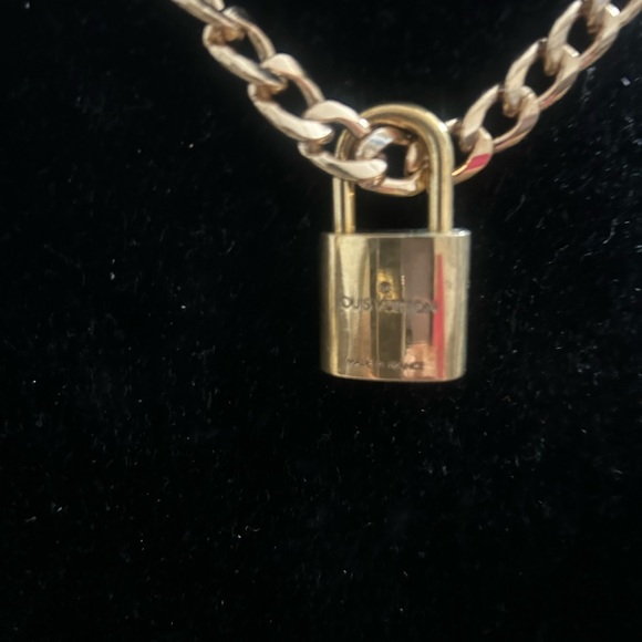 Authentic #315 Louis Vuitton Lock + Key Necklace and Bracelet Set - Picture 4 of 5